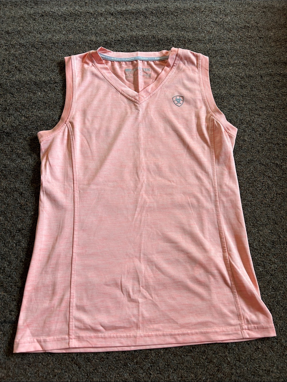 Ariat Soft Pink V-Neck Sleeveless Performance Tank